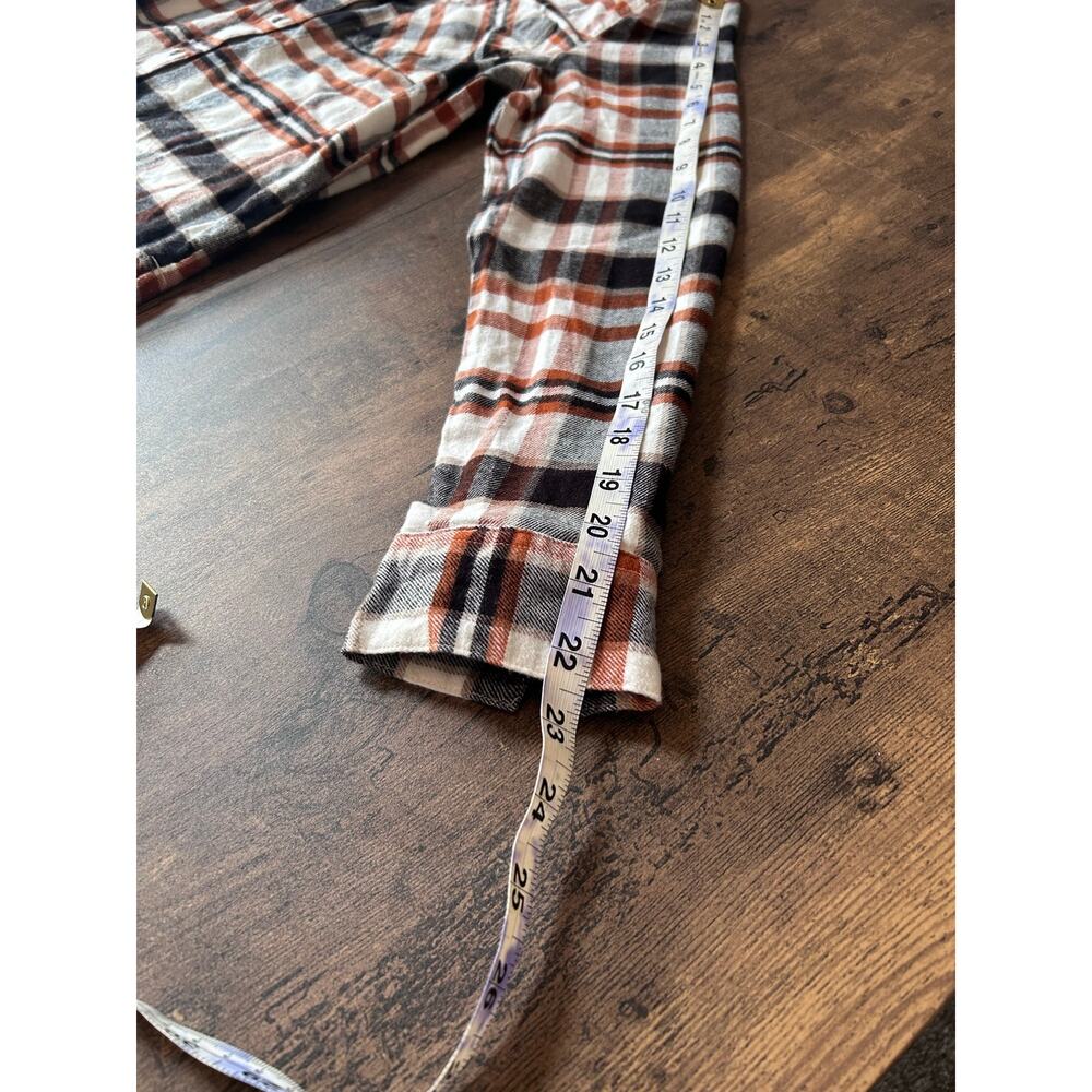 Women’s Organic Cotton Americana Lightweight Fall Plaid Flannel Button Down - Picture 6 of 9